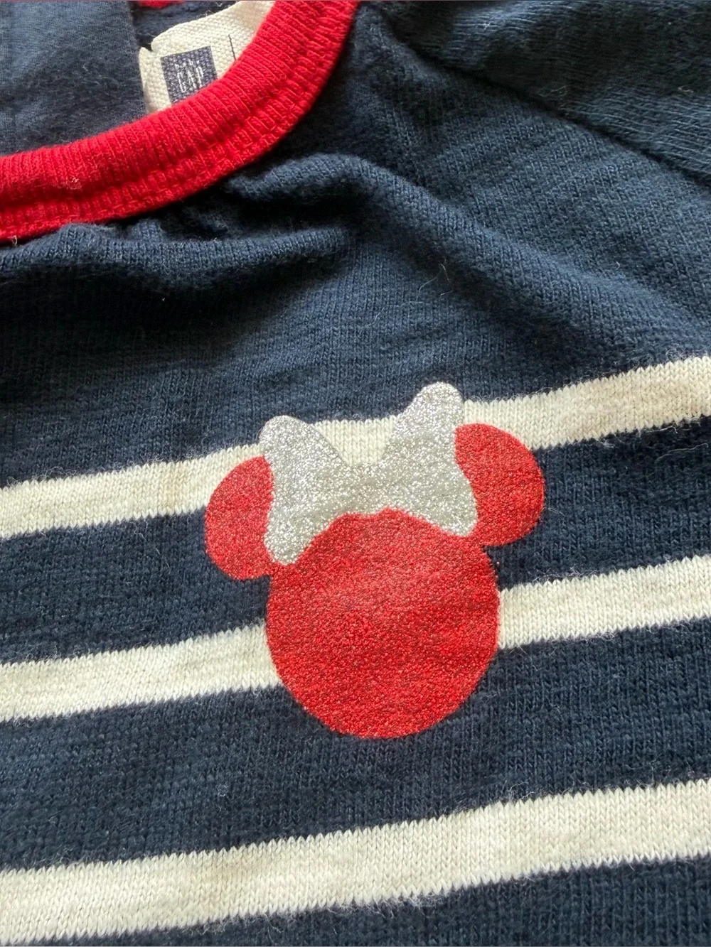 Gap x Disney | EUC - Minnie Jersey Knit Dress - Size 5 - Navy/Red/White